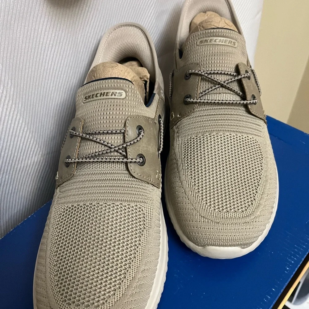 🆕. Skechers Men's New Delson Roth Taupe Lightweight Sneakers 12.    New in box